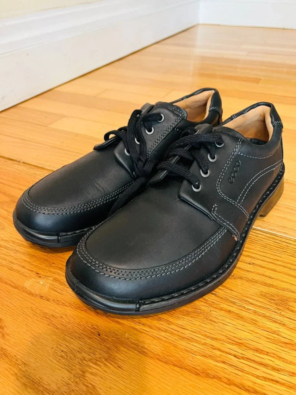 ECCO Men's Fusion II Tie Black Shoes Boots Size US 8 NEW